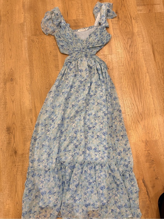 Altar'd State Dresses & Skirts - Altar'd State Light Blue Floral Smocked Maxi Dress